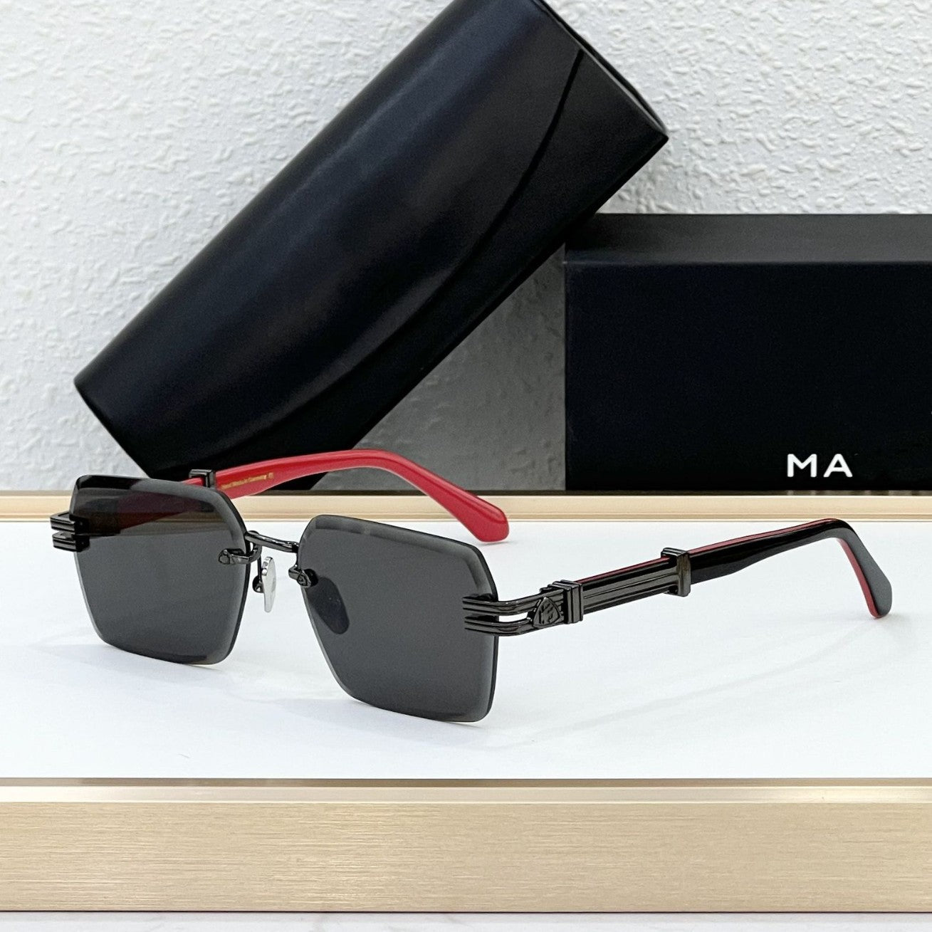 Cross-border New Sunglasses Hot-selling MAY Fashion Luxury Frameless Sunglasses Men's and Women's High Version UV Protection