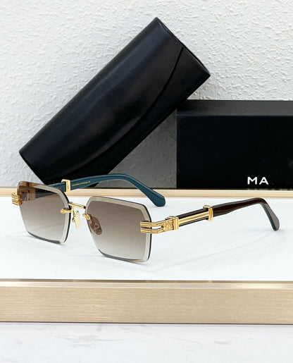 Cross-border New Sunglasses Hot-selling MAY Fashion Luxury Frameless Sunglasses Men's and Women's High Version UV Protection