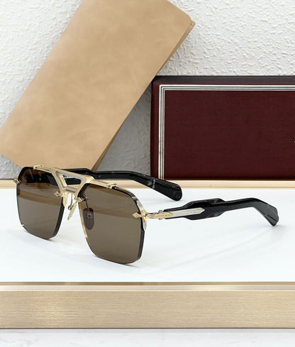 JACQ Cross-border Special for Fashionable Frameless Sunglasses, High-end Light Luxury Handmade Square Sunglasses, Women's UV Protection