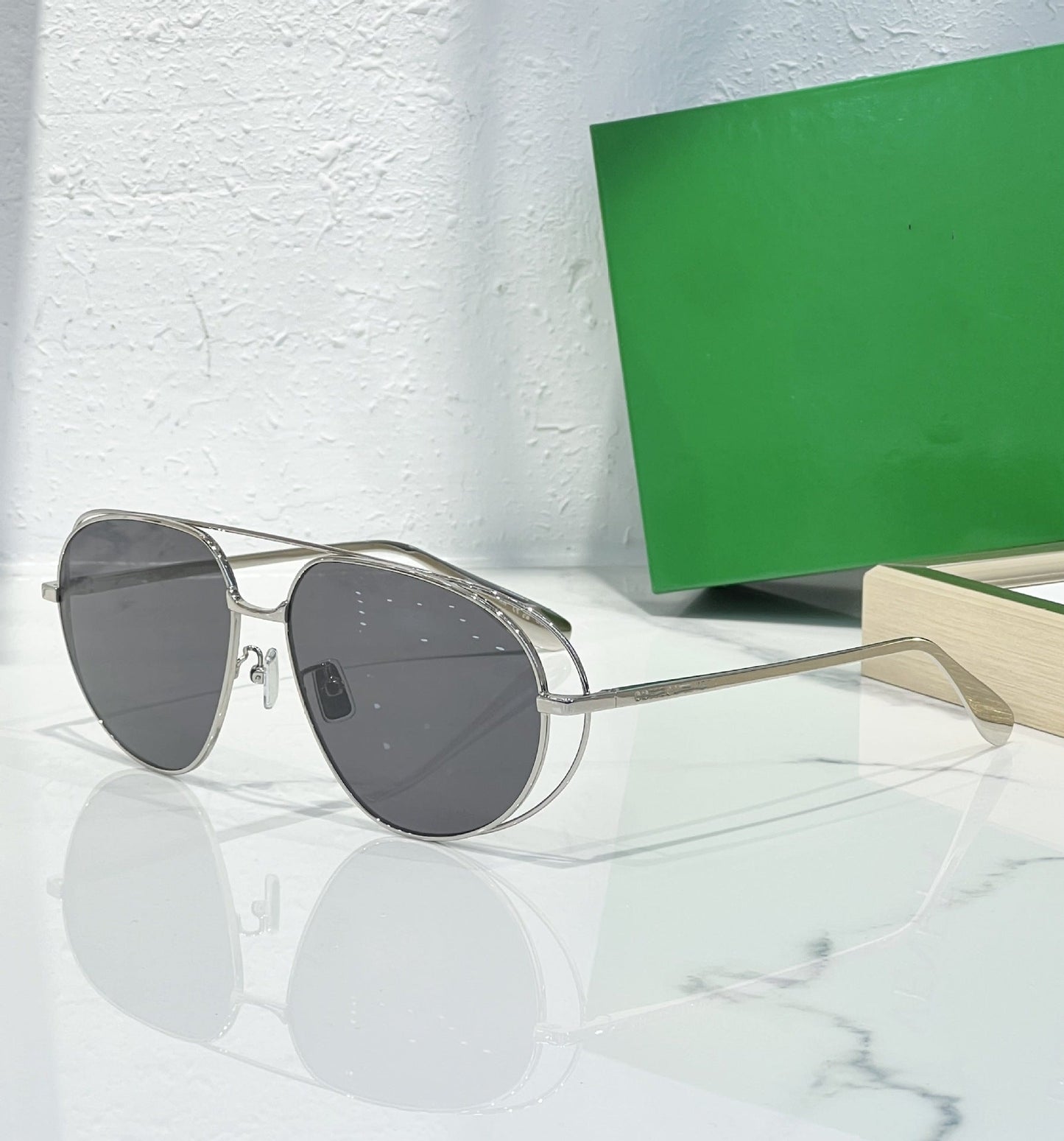 Cross-border BV1344S Pilot Sunglasses Toad Glasses Men's Metal Frame Sunglasses Women's Advanced Sense UV Protection