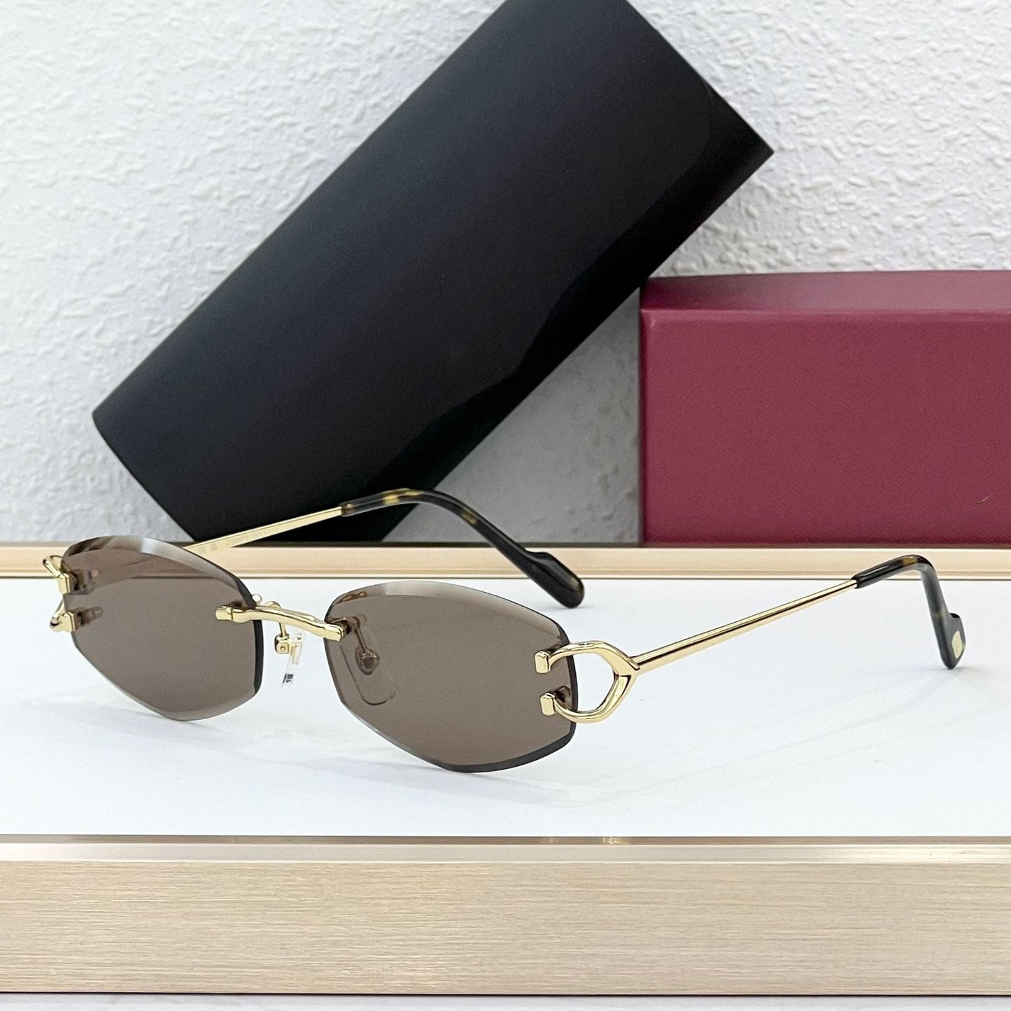 Cross-border CT0467S Fashion Frameless Sunglasses Women's High-end Big-name Sunglasses High-version Men's UV Protection