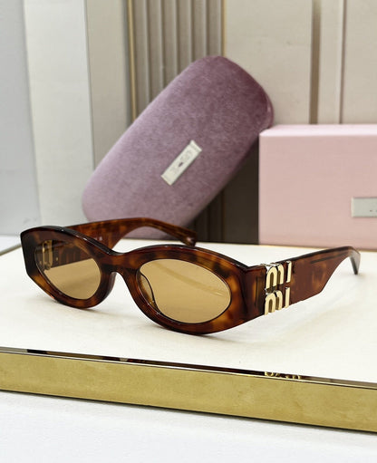 Cross-border Mijia Plate Sunglasses Women's High-end Fashion Retro Cat's Eye Big-name Sunglasses UV Protection 11W