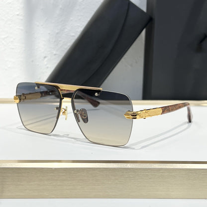 Cross-border MAY New Metal Sunglasses Men's High-end Fashion Classic Square Glasses UV-proof Sunglasses Women