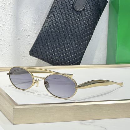 Cross-border European and American Sardines Metal Sunglasses Men's High-end Fashion Glasses Big-name Sunglasses Women's UV Protection