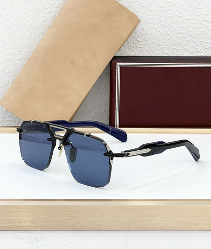 JACQ Cross-border Special for Fashionable Frameless Sunglasses, High-end Light Luxury Handmade Square Sunglasses, Women's UV Protection