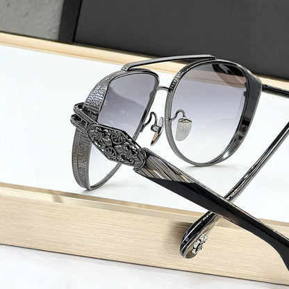 Croix Cross-border High-end Titanium Version Metal Box Luxury Sunglasses Party Street Shooting Cool Sunglasses CH8308