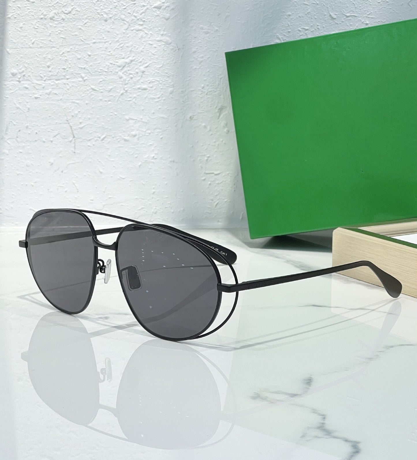 Cross-border BV1344S Pilot Sunglasses Toad Glasses Men's Metal Frame Sunglasses Women's Advanced Sense UV Protection