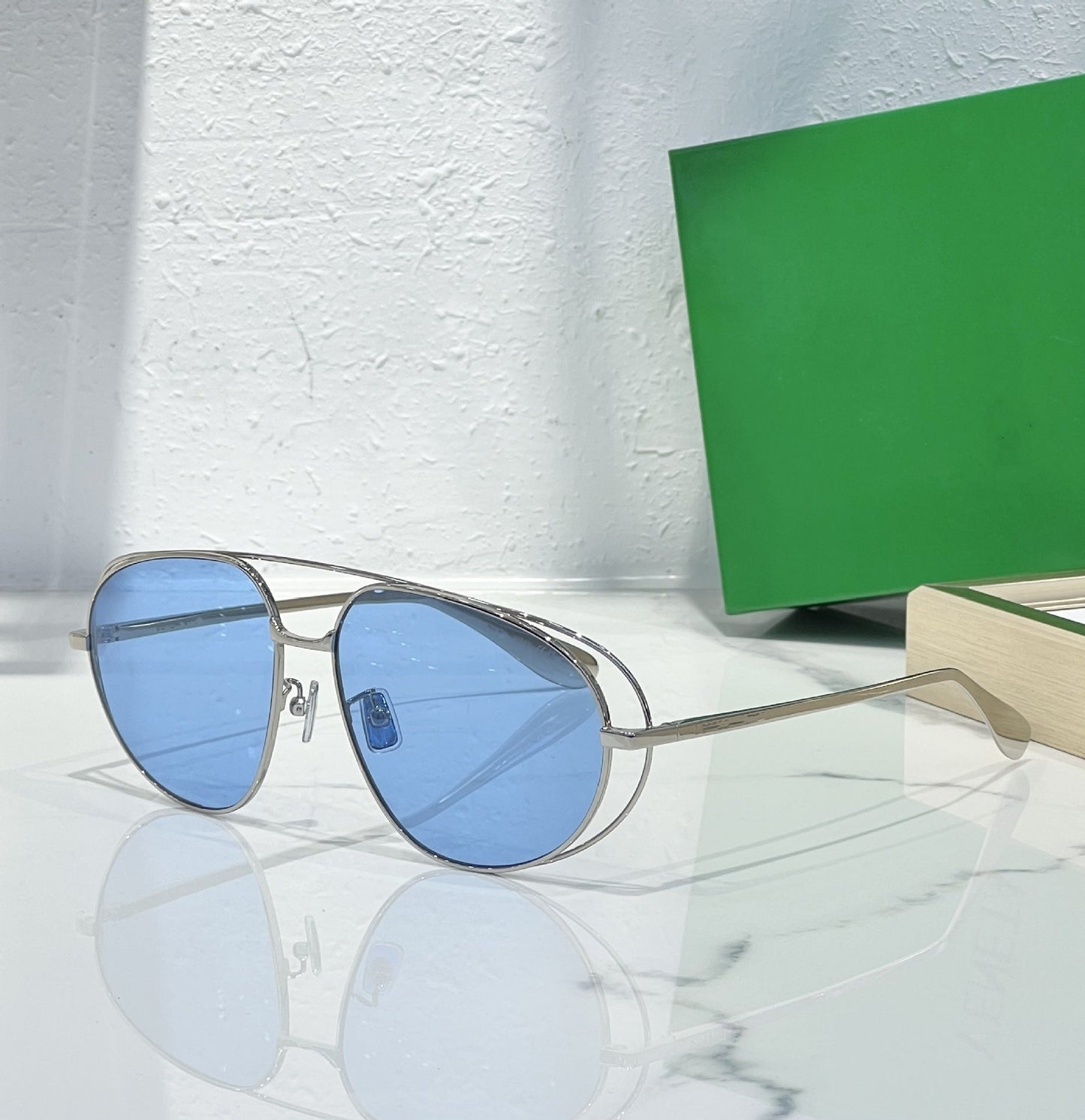 Cross-border BV1344S Pilot Sunglasses Toad Glasses Men's Metal Frame Sunglasses Women's Advanced Sense UV Protection