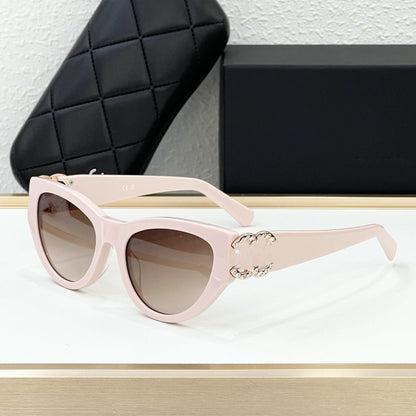 Cross-border 6990 Xiaoxiangfeng Sunglasses Women's High-end Fashion Cat Eye Sunglasses High Version Sunshades UV Protection