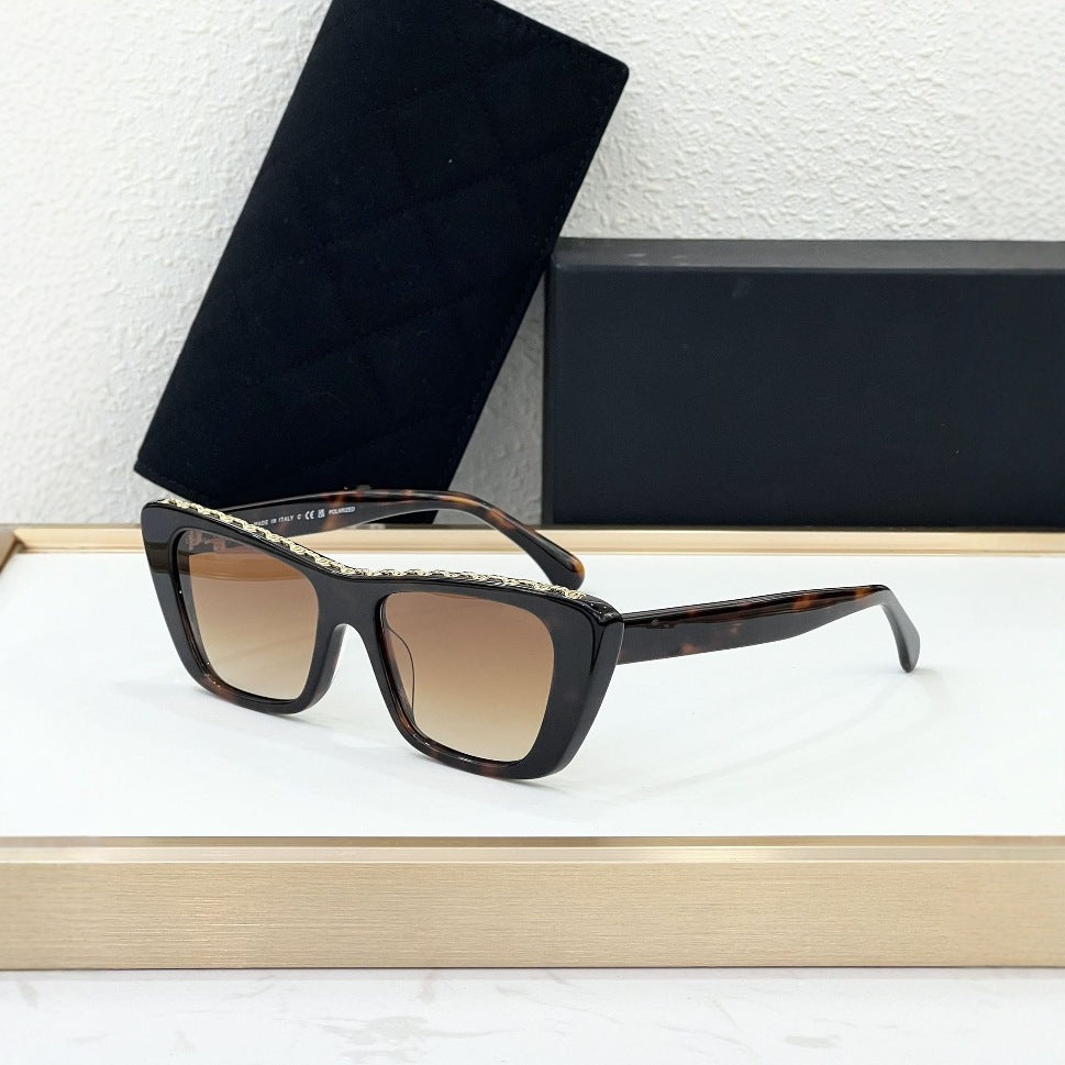 Cross-border Plate Butterfly Cat Eye Sunglasses Women's High-quality Fashion Sunglasses Trendy Sunshade UV-proof Glasses