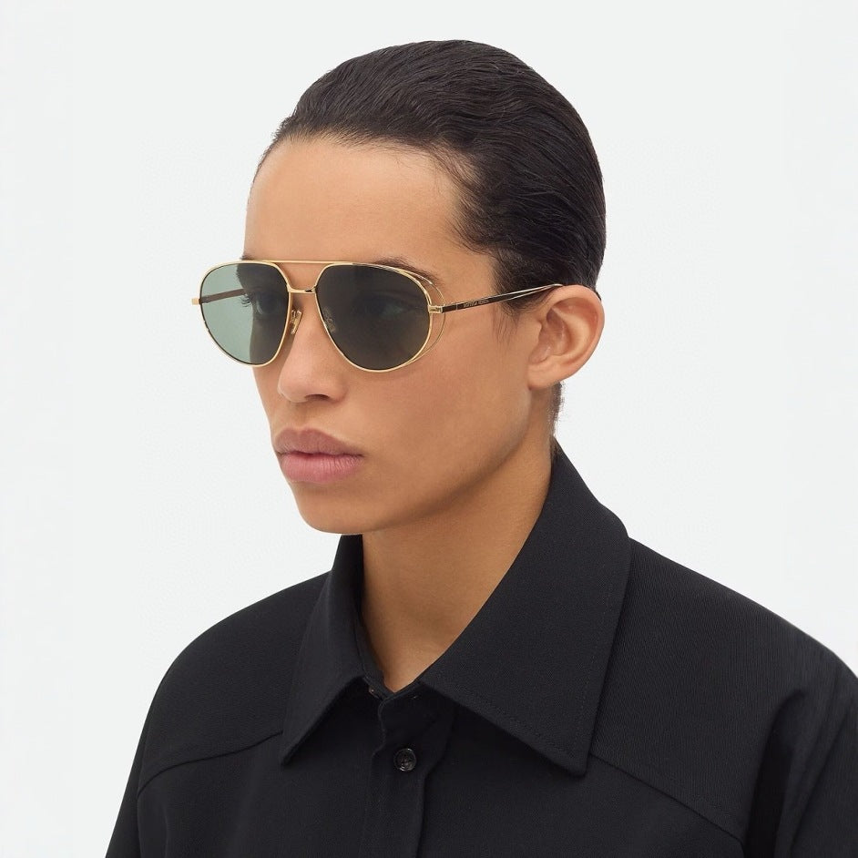 Cross-border BV1344S Pilot Sunglasses Toad Glasses Men's Metal Frame Sunglasses Women's Advanced Sense UV Protection