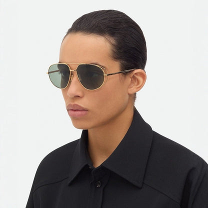 Cross-border BV1344S Pilot Sunglasses Toad Glasses Men's Metal Frame Sunglasses Women's Advanced Sense UV Protection