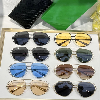 Cross-border BV1344S Pilot Sunglasses Toad Glasses Men's Metal Frame Sunglasses Women's Advanced Sense UV Protection