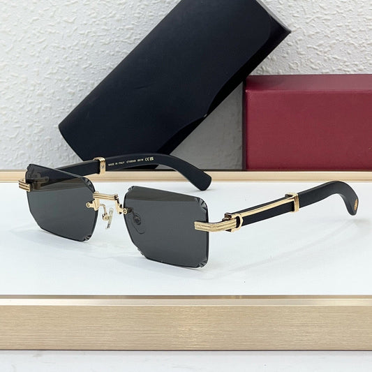 Cross-border CAR High-grade Wooden Frameless Sunglasses Men's High-end Sense European and American Fashion Big-name Sunglasses Women's UV Protection