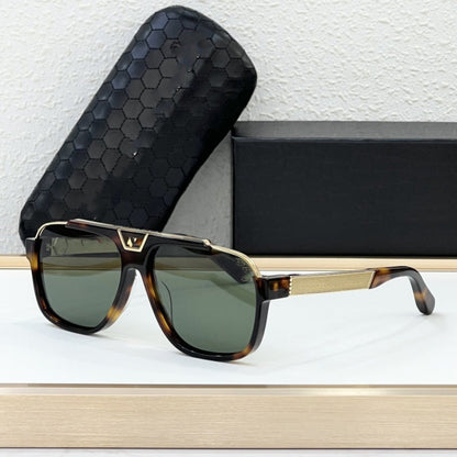 Cross-border European and American PP Fashion Sunglasses Men's Advanced Pilot Sunglasses Large Frame Plate Glasses Women's UV Protection