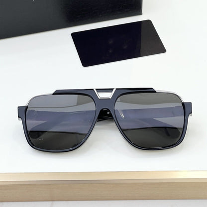 Cross-border European and American PP Fashion Sunglasses Men's Advanced Pilot Sunglasses Large Frame Plate Glasses Women's UV Protection