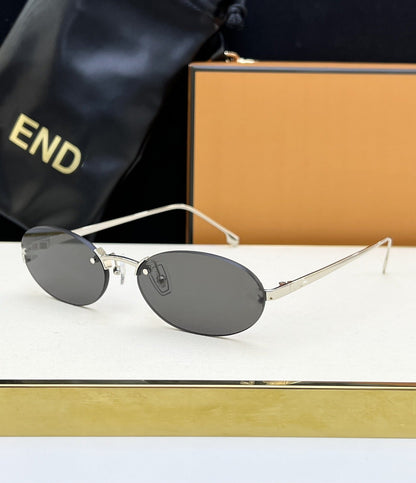 Cross-border FEN Fashion Frameless Sunglasses Women's High-end Ins Wind Big-name Sunglasses Men's High-end Version UV Protection