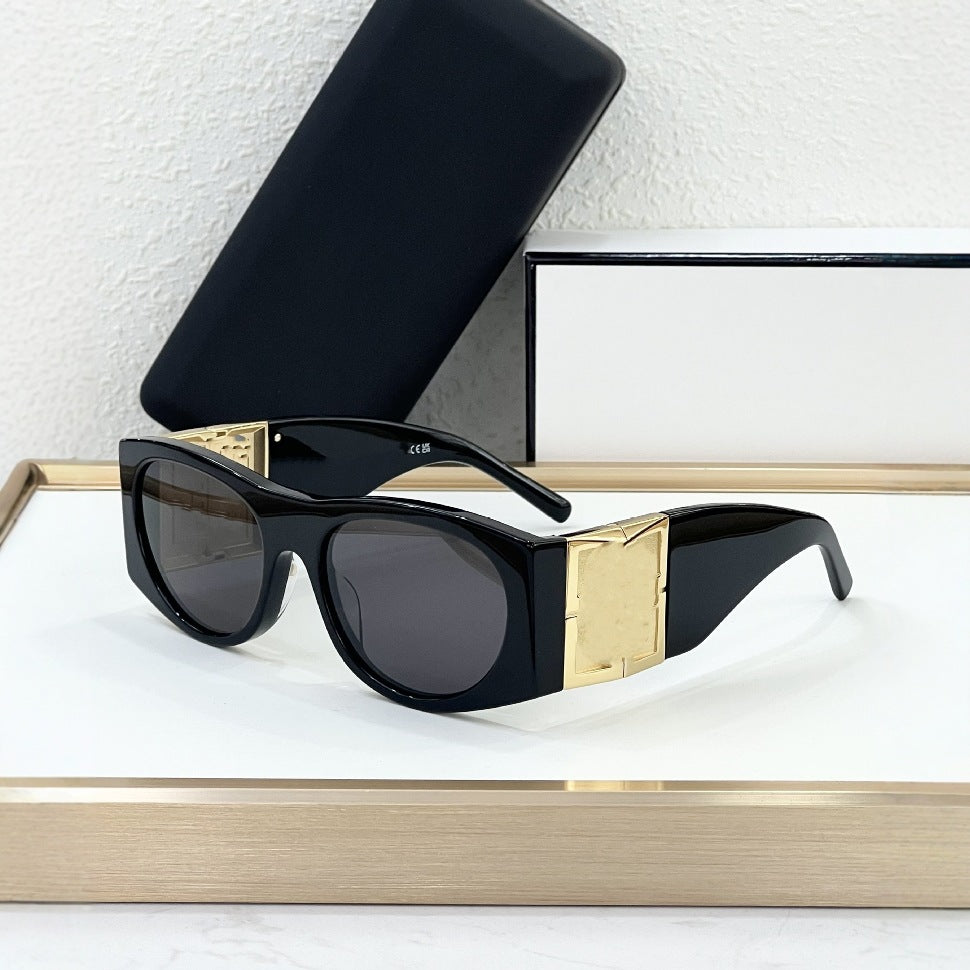 Cross-border European and American Fashion Versatile Sunglasses Men's Trend Large Frame Sunglasses Women's UV Protection Street Shot GV40028I