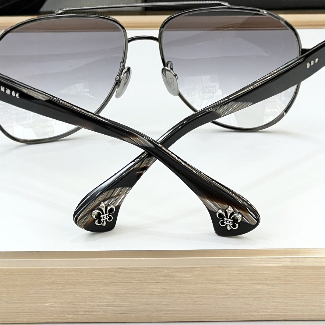 Croix Cross-border High-end Titanium Version Metal Box Luxury Sunglasses Party Street Shooting Cool Sunglasses CH8308