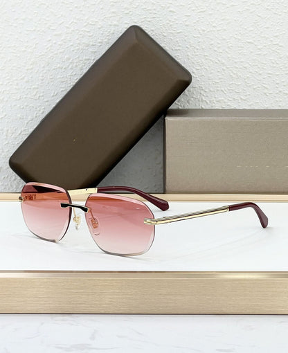 40128 Cross-border Fashion Light Luxury Metal BV Home Frameless Square Vacation Men's and Women's Sunglasses Party Outdoor Sunglasses