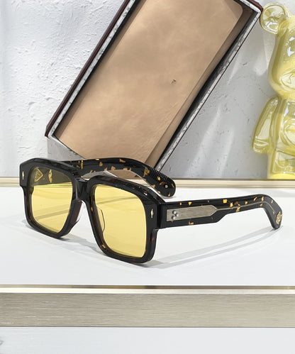 Cross-border JACQ European and American Fashion Sunglasses Men's High-end Square Plate Glasses Big-name Sunglasses Women's UV Protection