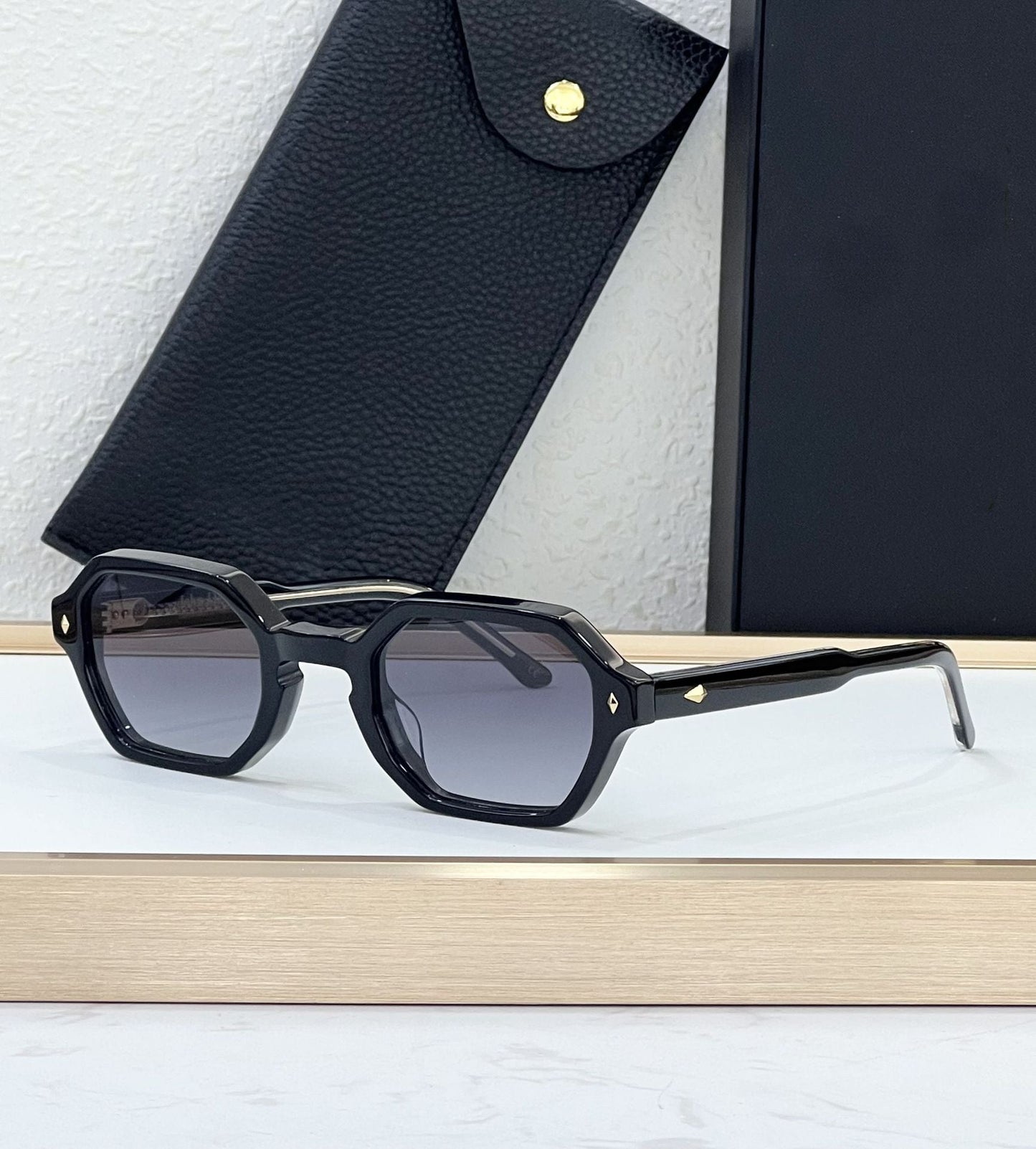 Cross-border JUDE Fashion Handmade Sunglasses Luxury Resort Trendy Version Hexagonal Square Anti-UV Sunglasses Unisex