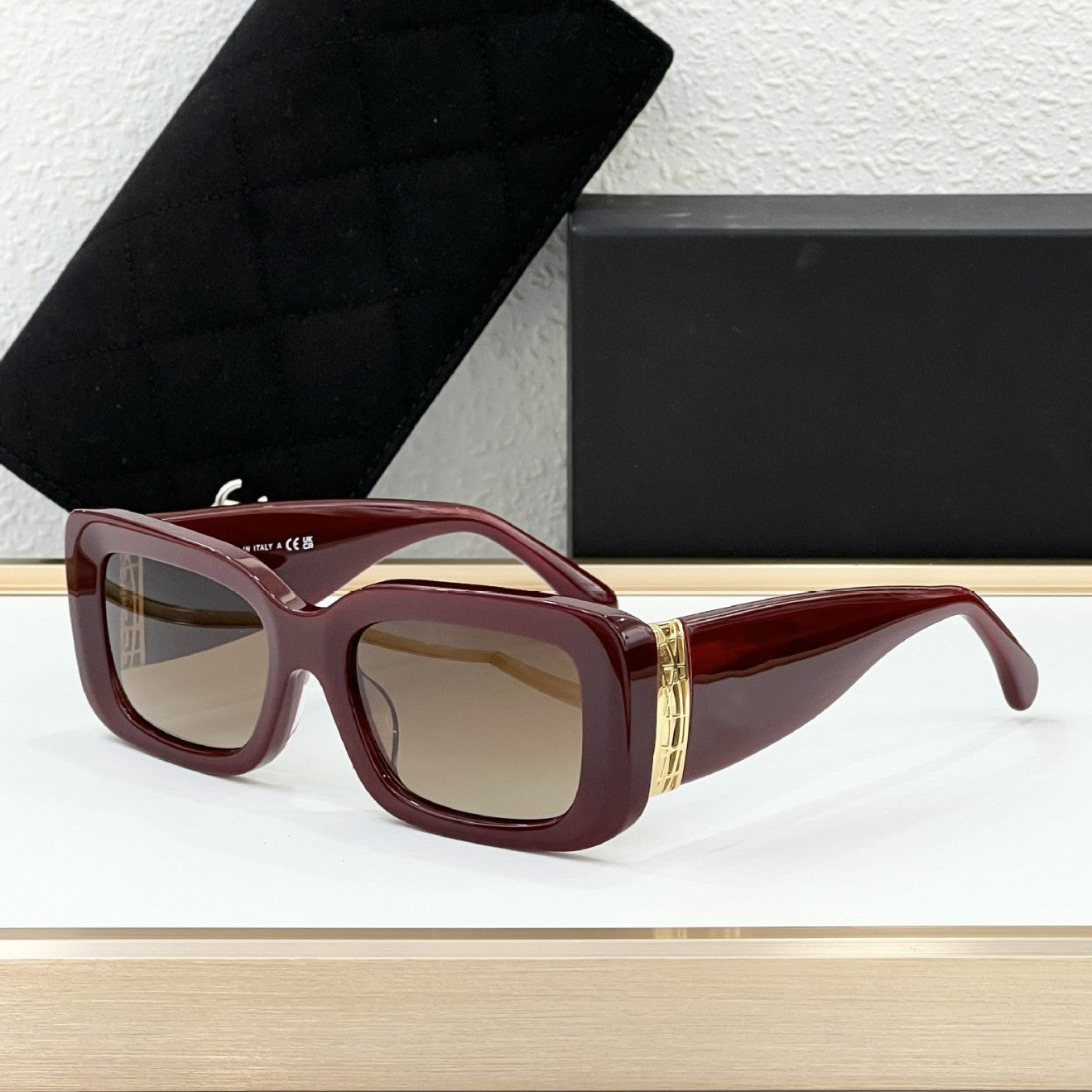 Sunglasses, High-end Plate, Round Face and Thin Sunshade Women's Fashion Sunglasses CH5534