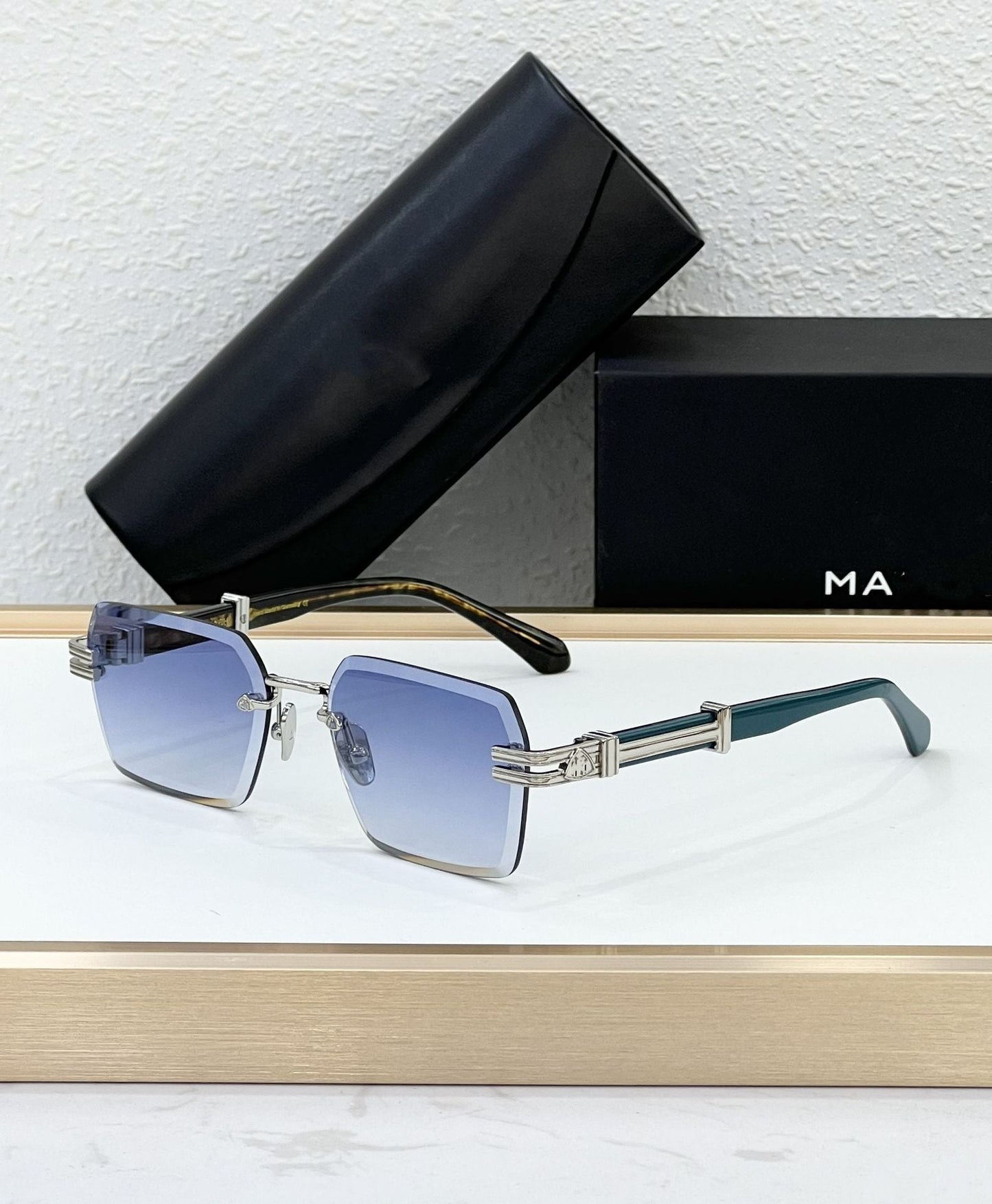 Cross-border New Sunglasses Hot-selling MAY Fashion Luxury Frameless Sunglasses Men's and Women's High Version UV Protection