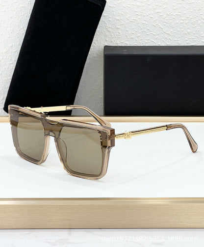 Cross-border Arc De Triomphe New Sunglasses Women's High-end Fashion Square Street Shot Large Frame Sunglasses Moisture UV Protection