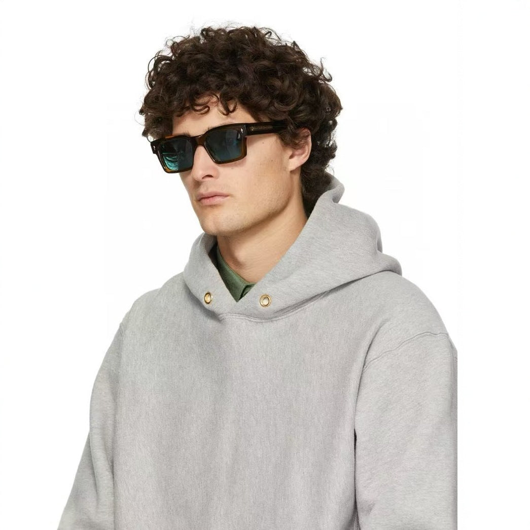 Cross-border JACQ New Fashion Box Sunglasses Men's High-end Sense Retro Versatile Sunscreen Sunglasses Women's UV Protection