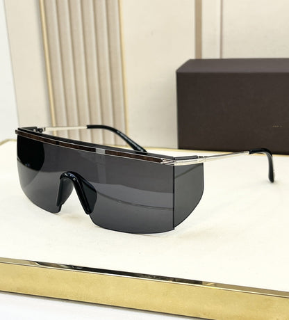 Cross-border Exclusive for Tom's Home, Popular in Europe and America, Luxury Men's and Women's Square Frame One-piece Glasses, Sunscreen, Fashion Sunglasses, Sunglasses.