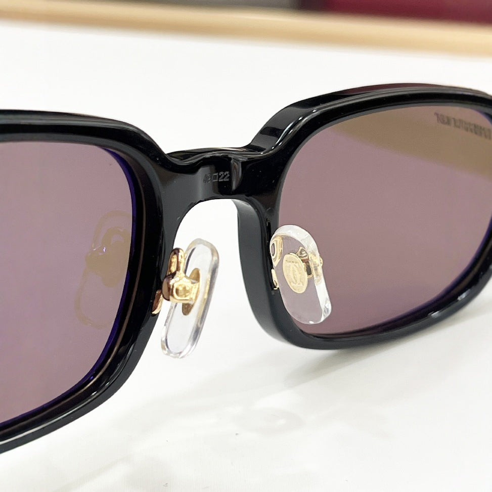 CAR New Rectangular Full Frame Simple Plate Personalized Sunglasses Men's and Women's Color-changing Sunglasses UV Protection CT0539S