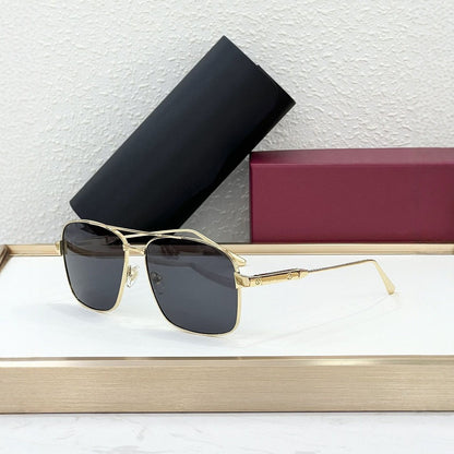 Cross-border CAR Fashion Light Luxury Metal Style Sunglasses Ins Vacation Square Tide Version Men's and Women's Outdoor Sunglasses UV-proof