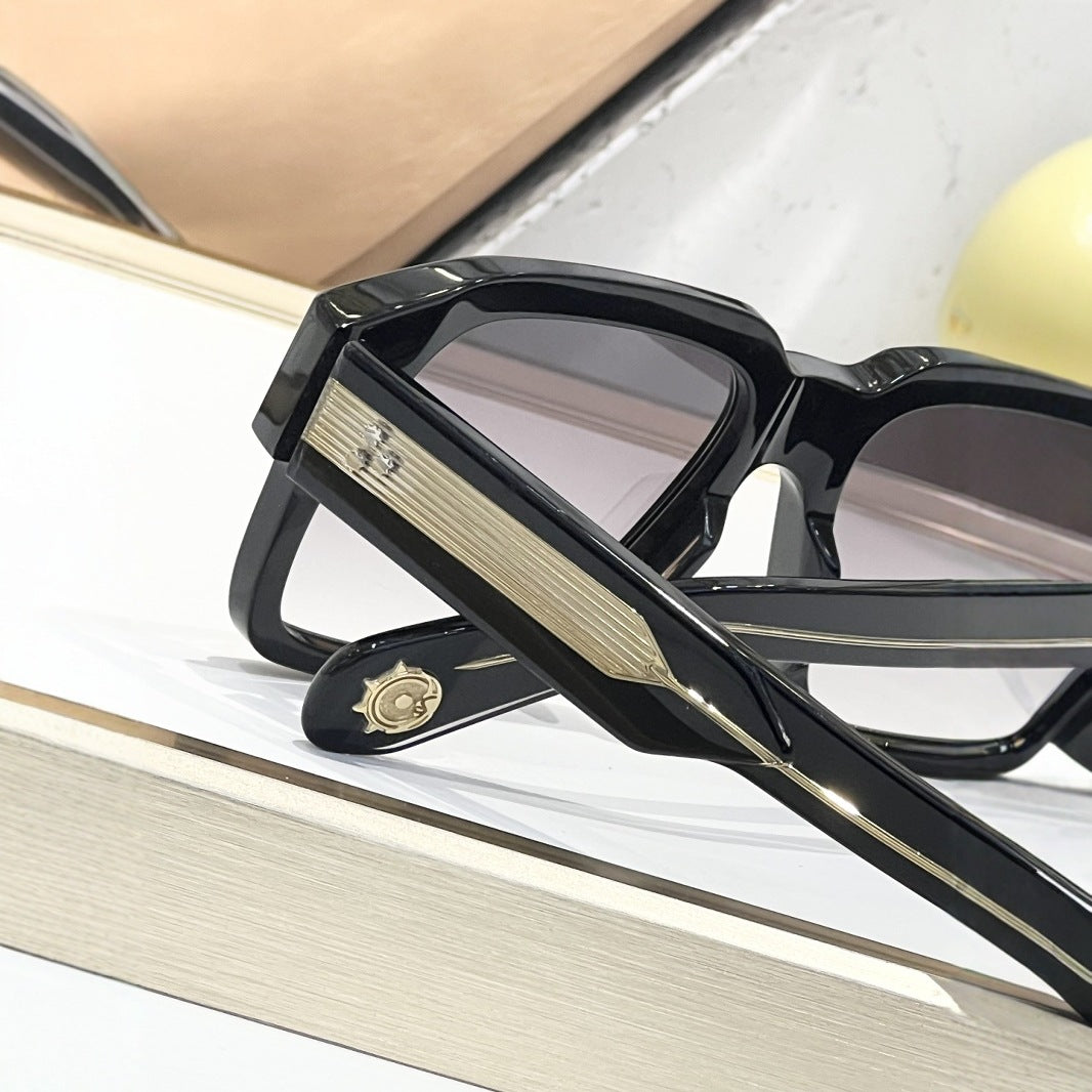 Cross-border JACQ European and American Fashion Sunglasses Men's High-end Square Plate Glasses Big-name Sunglasses Women's UV Protection