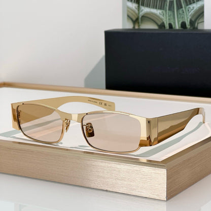 Cross-border Poplar Forest Sunglasses Light Luxury Metal Narrow Frame Glasses Women's Anti-ultraviolet Xiaohongshu Hot-selling Big-name Sunglasses