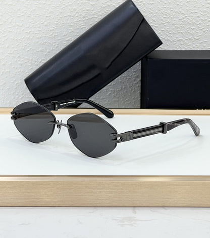 T Home Xiaohongshu Ins The Same Trimmed Sunglasses Women's Personality Metal Polygon Sunglasses Tide THE DUCER I