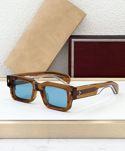 JMM ASCARI Cross-border High-end Retro Square Iron Man Vinegar Fiber Cool Men's and Women's Sunglasses JACQ