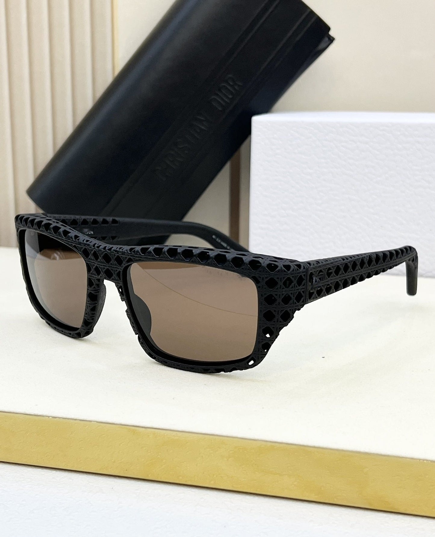 Cross-border New Light Luxury Fashion 3D Printing Cool Hollow Ultra-light Spice Girl Women's Sunglasses Outdoor Sunscreen Men's Sunglasses