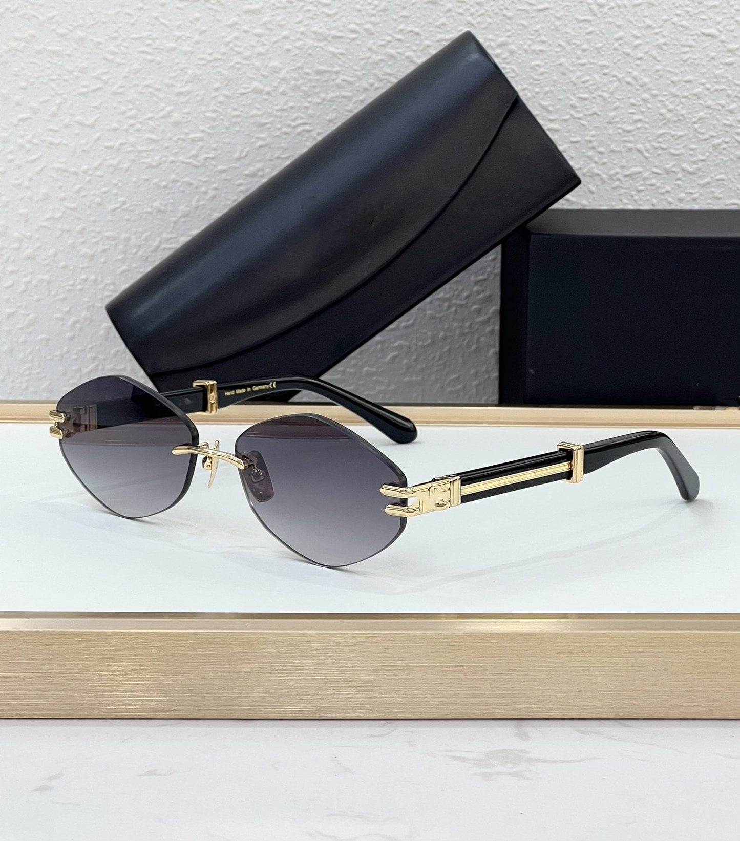 T Home Xiaohongshu Ins The Same Trimmed Sunglasses Women's Personality Metal Polygon Sunglasses Tide THE DUCER I