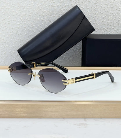 T Home Xiaohongshu Ins The Same Trimmed Sunglasses Women's Personality Metal Polygon Sunglasses Tide THE DUCER I