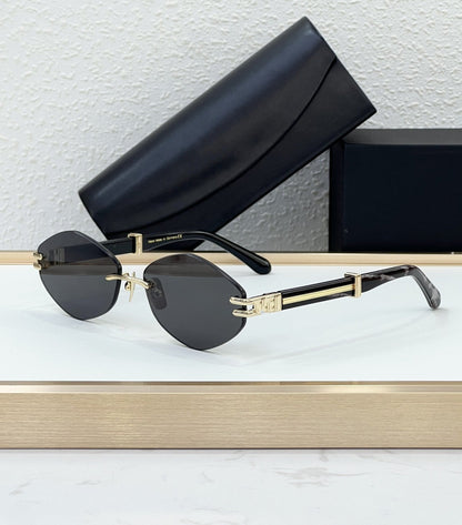 T Home Xiaohongshu Ins The Same Trimmed Sunglasses Women's Personality Metal Polygon Sunglasses Tide THE DUCER I