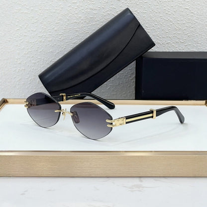 T Home Xiaohongshu Ins The Same Trimmed Sunglasses Women's Personality Metal Polygon Sunglasses Tide THE DUCER I