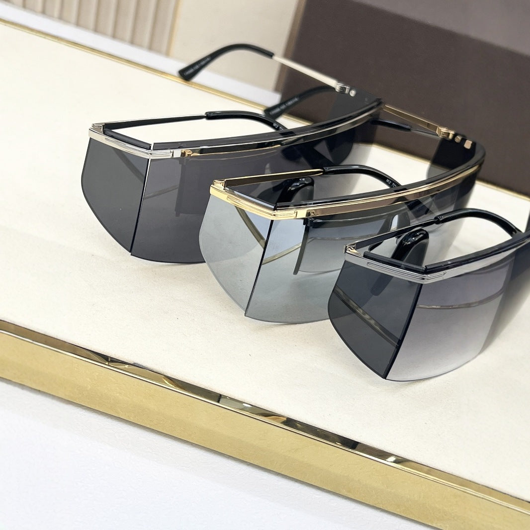 Cross-border Exclusive for Tom's Home, Popular in Europe and America, Luxury Men's and Women's Square Frame One-piece Glasses, Sunscreen, Fashion Sunglasses, Sunglasses.