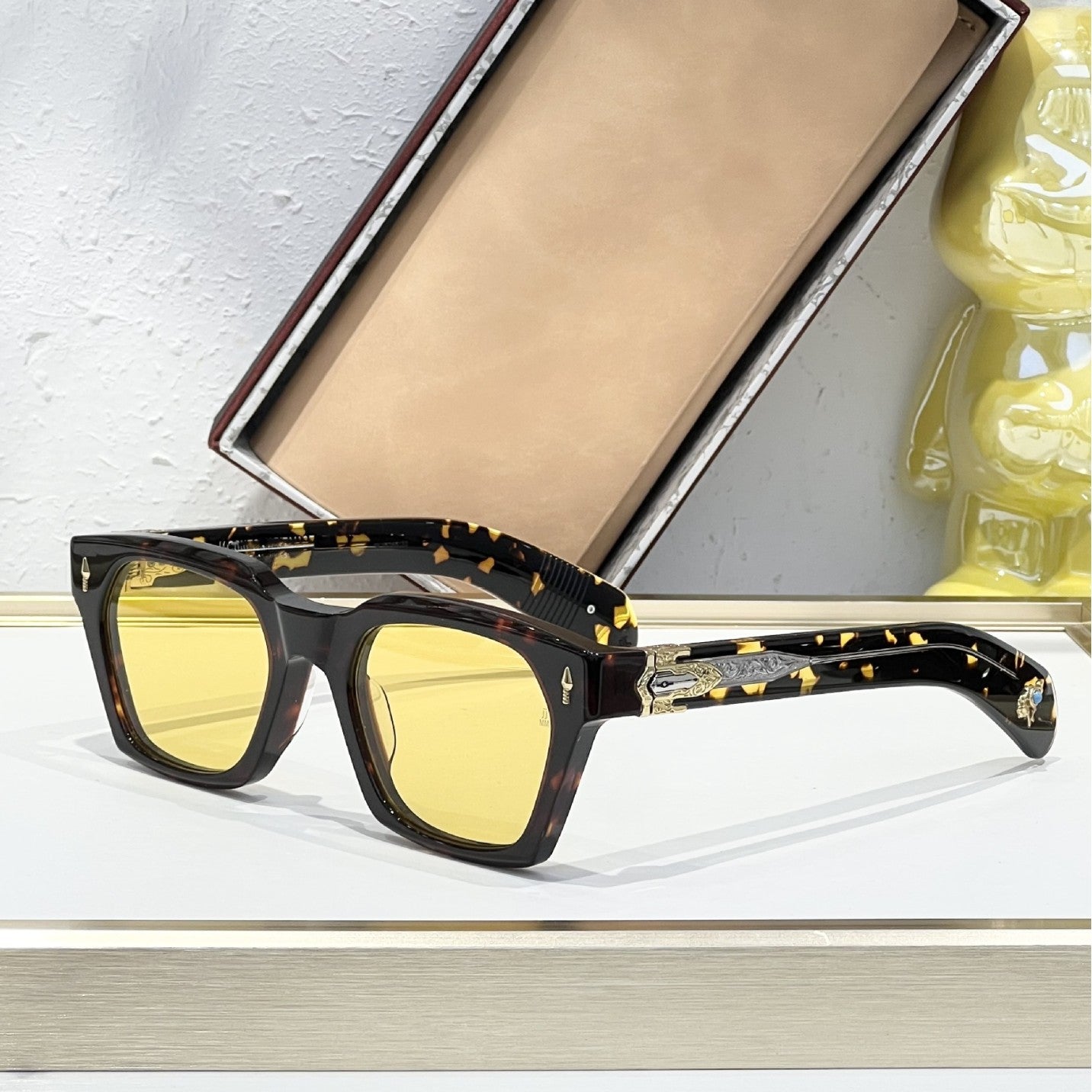 Top Quality Cross-border Fashion Light Luxury Turquoise Square Vacation Sunglasses Sunglasses for Men and Women STERETT