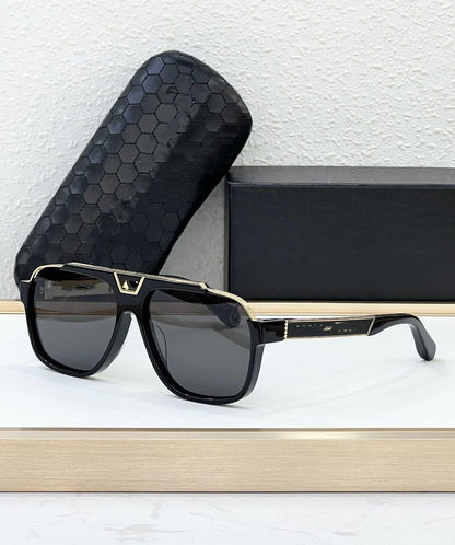 Cross-border European and American PP Fashion Sunglasses Men's Advanced Pilot Sunglasses Large Frame Plate Glasses Women's UV Protection