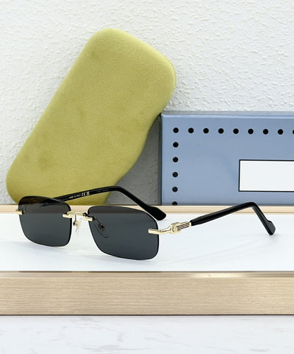 GG1221S Sunglasses Women's High-end Fashion Personality Xiaohongshu Ins The Same Frameless High-version Sunglasses Men