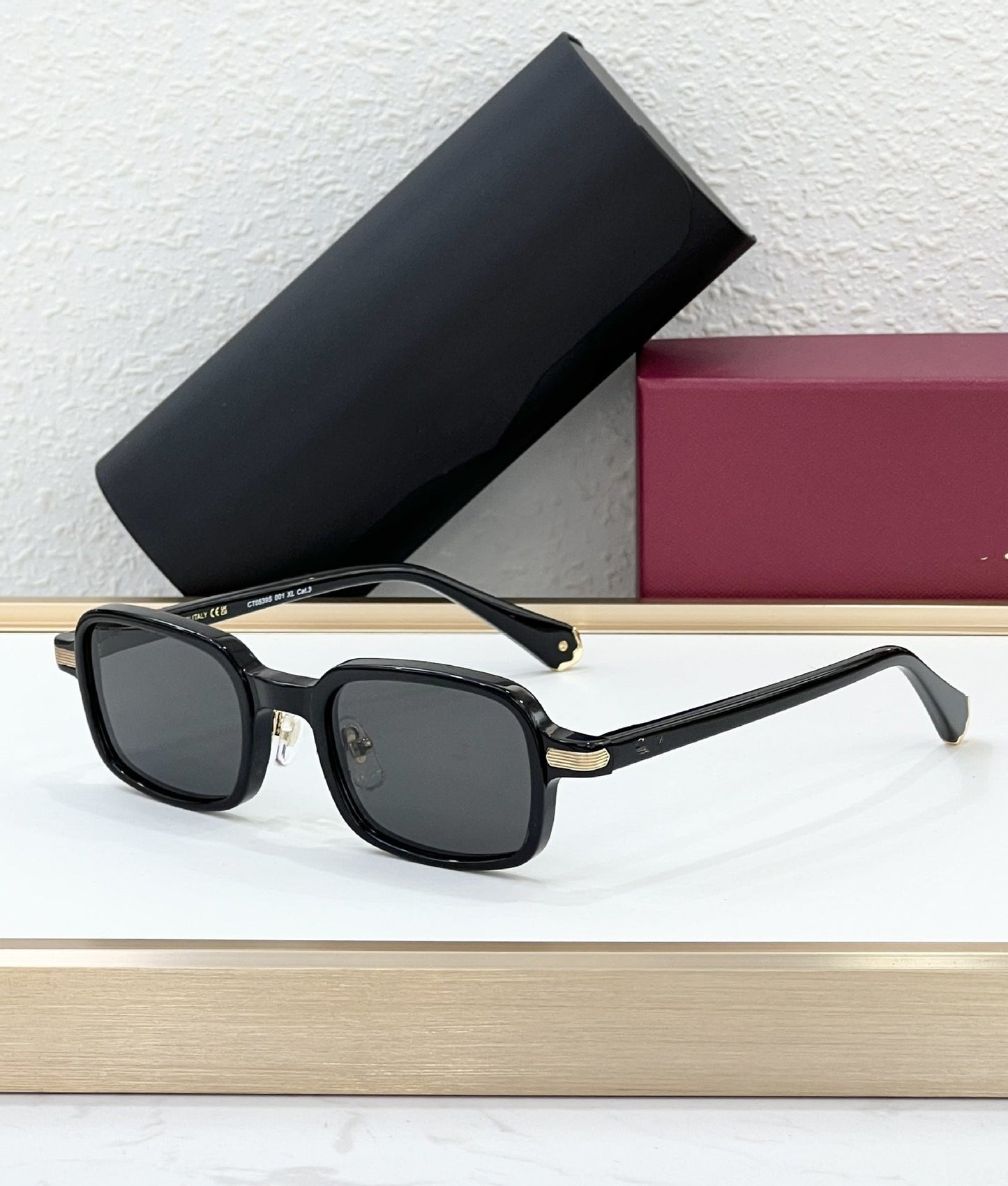 CAR New Rectangular Full Frame Simple Plate Personalized Sunglasses Men's and Women's Color-changing Sunglasses UV Protection CT0539S