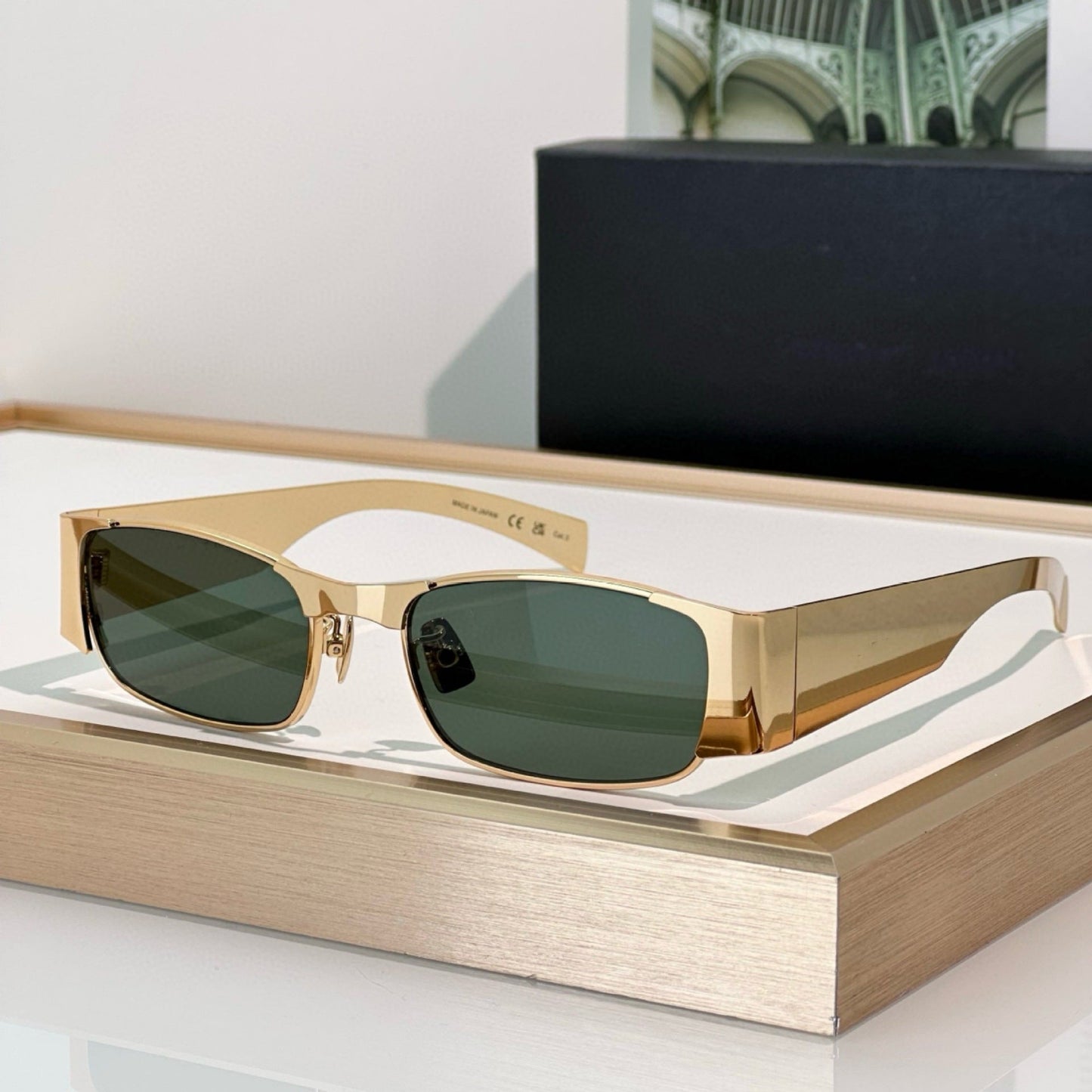 Cross-border Poplar Forest Sunglasses Light Luxury Metal Narrow Frame Glasses Women's Anti-ultraviolet Xiaohongshu Hot-selling Big-name Sunglasses