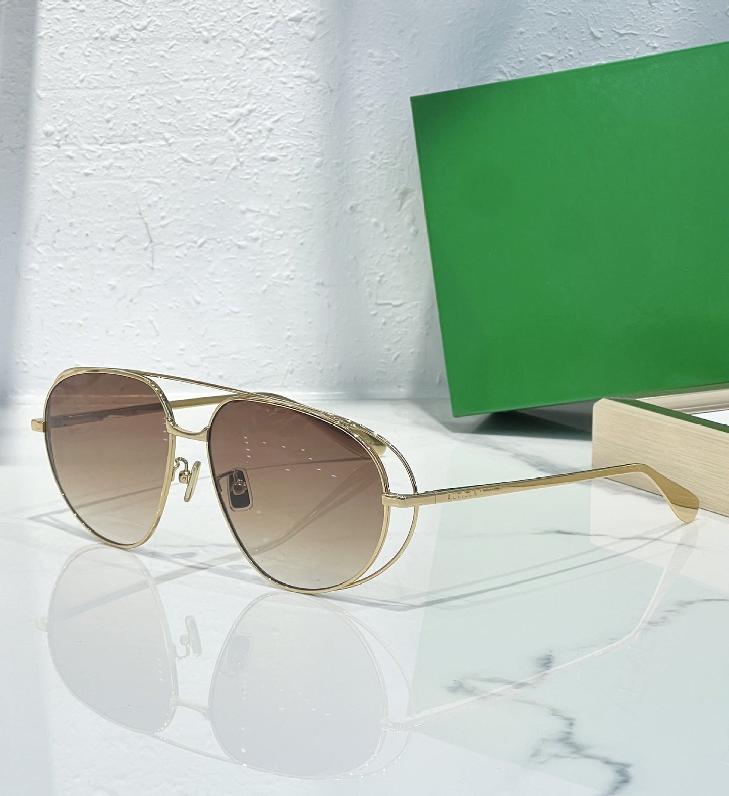 Cross-border BV1344S Pilot Sunglasses Toad Glasses Men's Metal Frame Sunglasses Women's Advanced Sense UV Protection