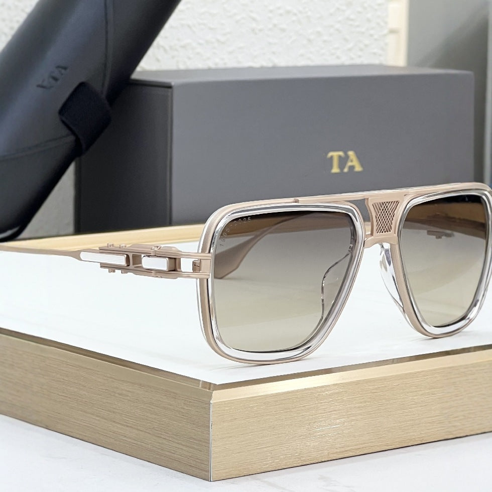 Cross-border Fashion Light Luxury Metal Toad Frame Vacation Trendy Men and Women Sunglasses Party Photo TOP Sunglasses DTS460